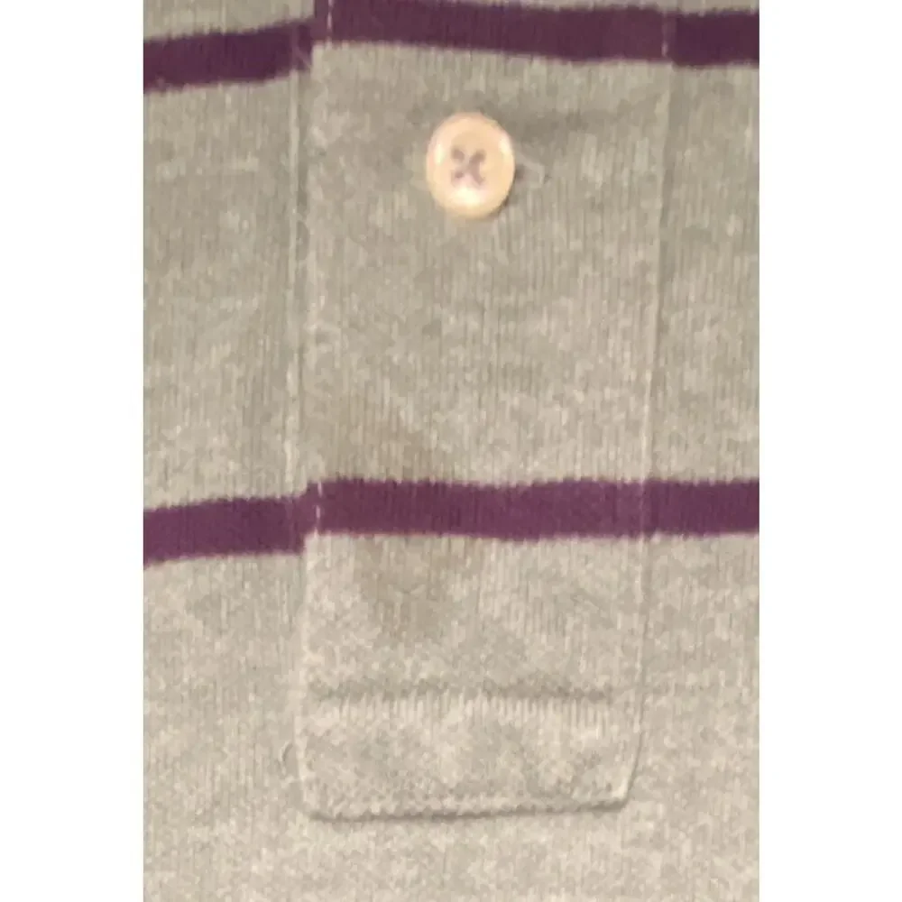 Polo Ralph Lauren Green Purple Striped Polo Shirt Men’s XL Short Sleeve